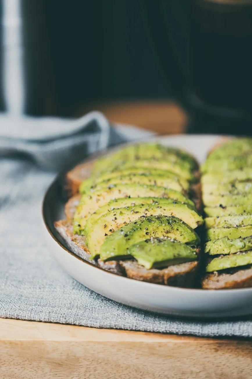 Illustrative avocado sourdough toast